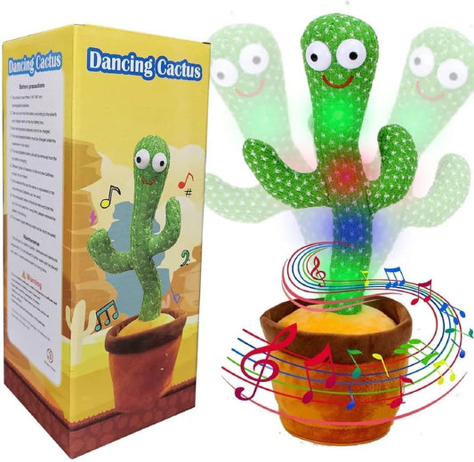 Rechargeable Talking & Dancing Cactus – Fun Voice Repeat Toy