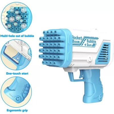 Electric Launcher Bubbles Gatling Gun - Electric Bazooka Bubble Gun