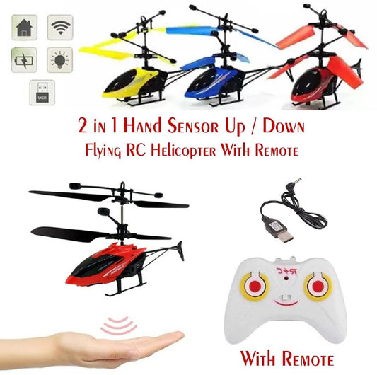 2 in 1 Hand Sensor RC Flying Helicopter Up/Down Remote Control