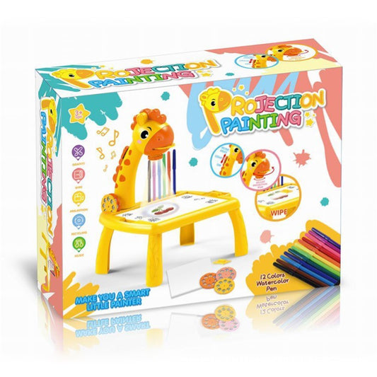 Giraffe Painting Projector Drawing Table Set With 24 Patterns & 3 Discs