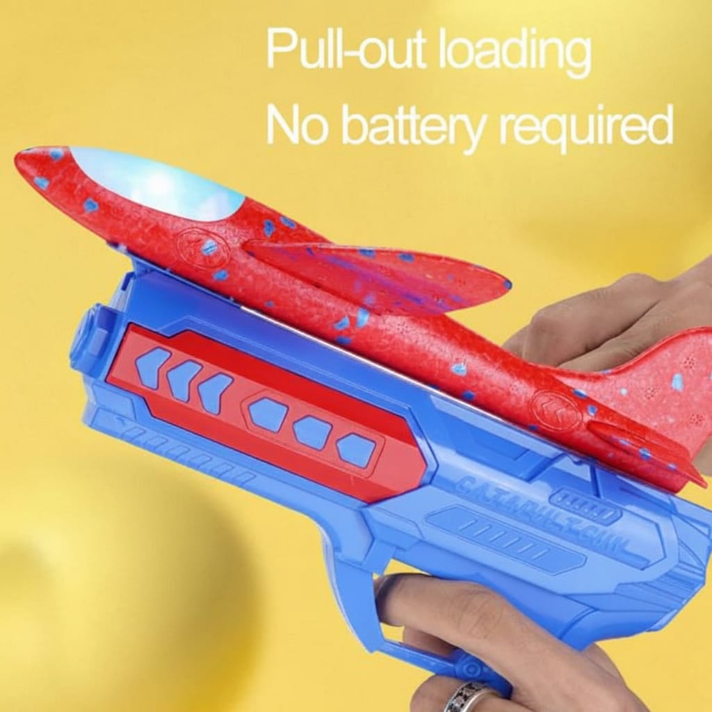 Catapult Airplane Launcher Toy – Foam Glider Shooting Fun