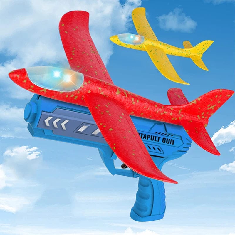 Catapult Airplane Launcher Toy – Foam Glider Shooting Fun