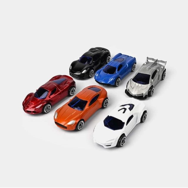 Pack of 6 Pull Back Diecast Racing Car for Kids