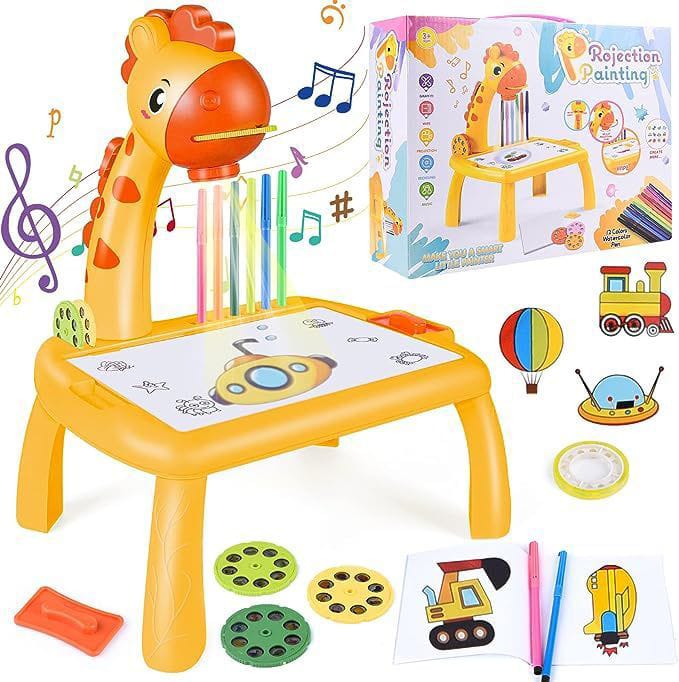 Giraffe Painting Projector Drawing Table Set With 24 Patterns & 3 Discs