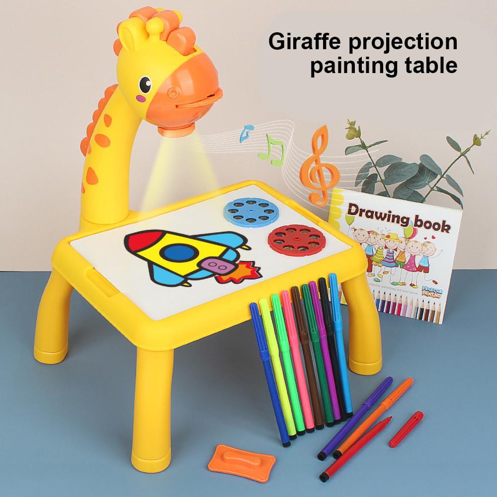 Giraffe Painting Projector Drawing Table Set With 24 Patterns & 3 Discs